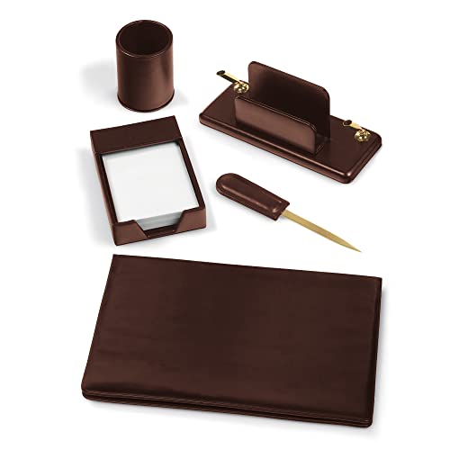 Niji - 119-M - Set Scrivania 5 Pezzi Marrone