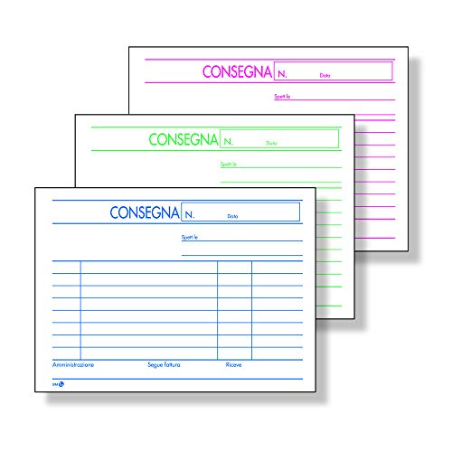 Bm Bemore – Modello 370, 0100418 – Blocco Buono Di Consegna Triplice Copia – Carta Autoricalcante Tre Copie 35+35+35 Fogli – Dimensioni 16,5Cm X 12Cm 