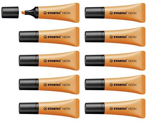 Evidenziatore - Stabilo Neon - Confezione Da 10 - Arancione