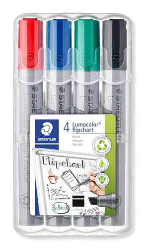Staedtler 356 B Wp4 Marker Da Flipchart, 4 Pezzi