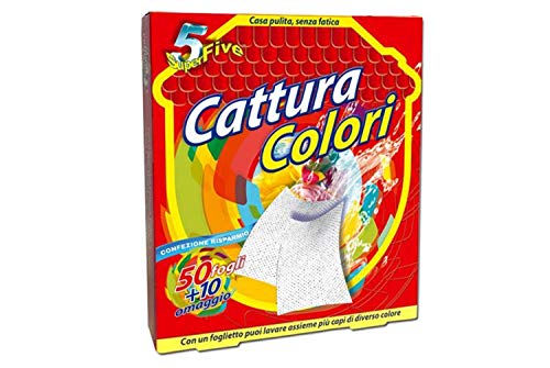 Orlandi Fogli Cattura Colore Per Lavatrice, 60 Pezzi