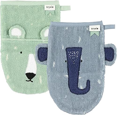Trixie Washandje Set Van 2 Mr. Polar Bear/Mrs. Elephant
