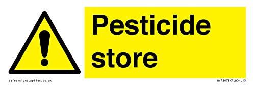 Cartello Pesticide Store, 150 X 50 Mm, L15