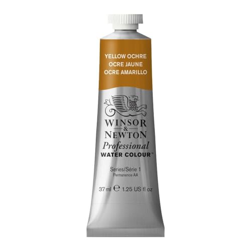 Winsor & Newton Professional - Vernici Ad Acquerello, Vivaci E Resistenti Alla Luce, Pigmenti Per Artisti, Tubo 37 Ml, Colore: Ocra Giallo
