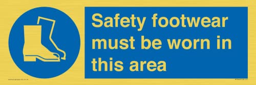Safety Footwear Must Be Worn In This Area Sign – 450 X 150 Mm – L41