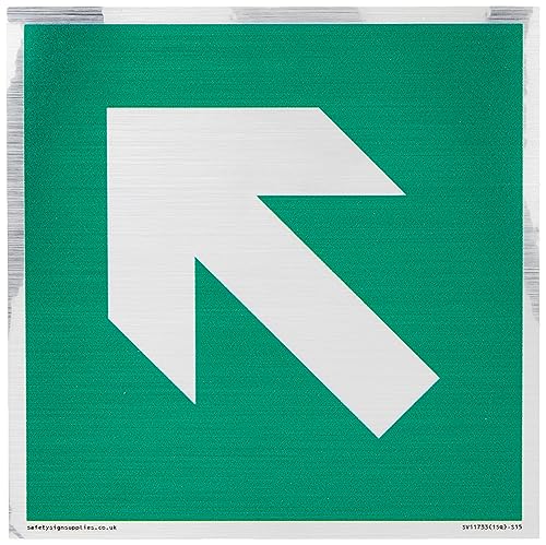 E914 Condizioni Di Sicurezza: Freccia Sinistra (45 Gradi Fornitori) Segno - 150X150Mm - S15