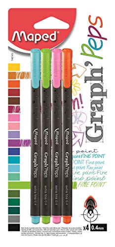 Maped Wigo - Graph Peps Fineliner Fancy X4 - Bls