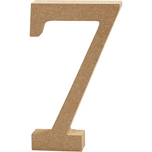 Create Crafts 56345 Creativ"7" - Numero In Mdf, Marrone, 13 X 2 Cm