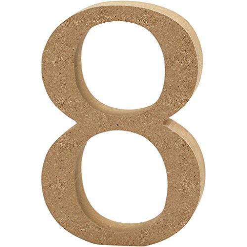 Numero, H: 8 Cm, Mdf, 8, 1Pc