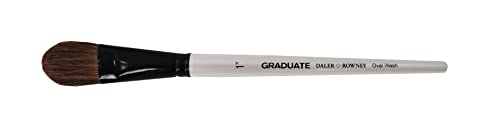 Daler-Rowney Graduate Acrylic/Oil Brush (Natural/Synthetic Mix) Oval Wash 1"