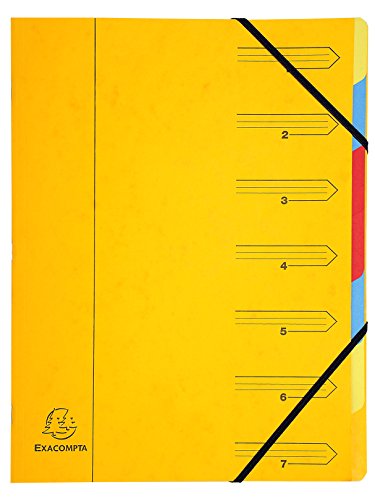 Exacompta 54079E Classificatori Con Punti Metallici, 24X32 Cm, Giallo
