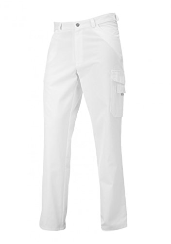 Bp 1641-558 - Jeans Unisex In Tessuto Misto Resistente, Taglia L, Colore: Bianco