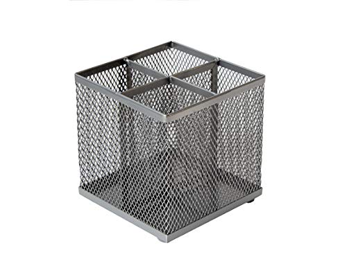 Osco Wiremesh Square Pen Pot - Silver