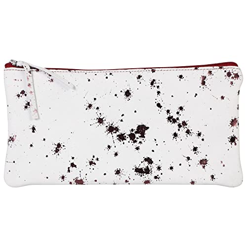 Clairefontaine 410115C - Astuccio Per La Scuola Piatto 22X11Cm In Vero Cuoio Di Agnello, Camoscio Cosmicuir Ciliegia