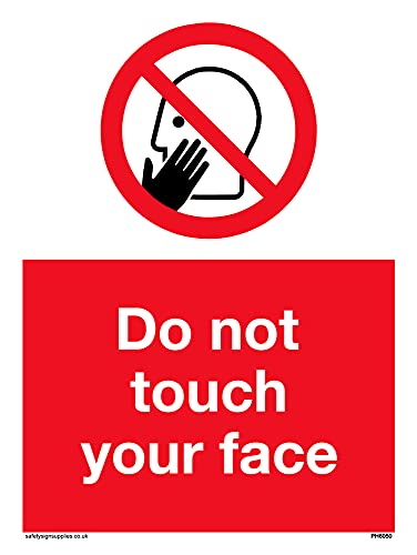 Confezione Da 5 – Cartello"Do Not Touch Face" – 150 X 200 Mm – A5P