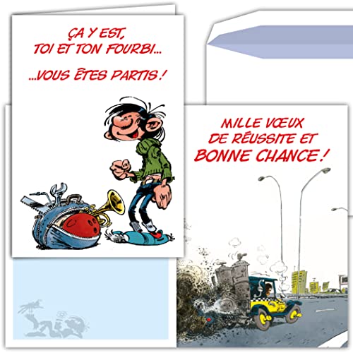 Afie Gaston Lagaffe Glmx-2031 Maxi Grande Carta Partenza Ritiro O Trasloco Arrivederci Buona Forza Continuazione Auguri Successo Pot Collega Lasciare