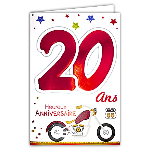 Age Mv 69 – 2021 Scheda Anniversario 20 Anni Ragazzo Giovane Uomo, Motivo: Moto