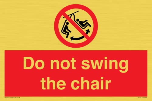 Targa Do Not Swing The Chair - 300 X 200 Mm - A4L