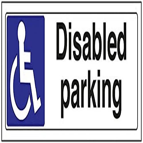 Vsafety, Cartello Di Parcheggio Per Disabili – Orizzontale – 300 Mm X 100 Mm – Vinile Autoadesivo