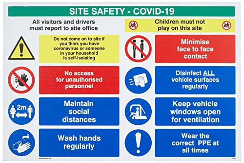 Vichingo Signs, Site Safety Board - Covid 19