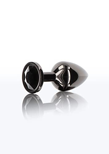 Butt Plug With Diamond Jewel M - Negro