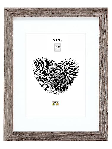 Deknudt Frames S66Kh3P1_20,0X30,0 - Cornice Portafoto In Legno, 20 X 30 Cm, 13 X 18 Cm, Colore: Grigio