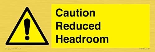 Cartello"Caution Reduced Headroom", 300 X 100 Mm, L31