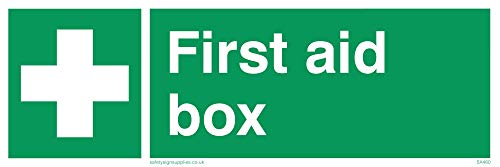Viking Segni Sx460-L62 – 3 M "First Aid Box Sign, 3 Mm, In Plastica, 200 Mm Altezza X 600 Mm Larghezza