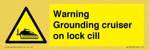 Segnale Di Avvertimento Per Messa A Terra Cruiser On Lock Cill – 150 X 50 Mm – L15