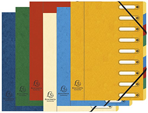 Exacompta 5309E Classificatori A Soffietto, Interno, 24X32 Cm, Multicolore