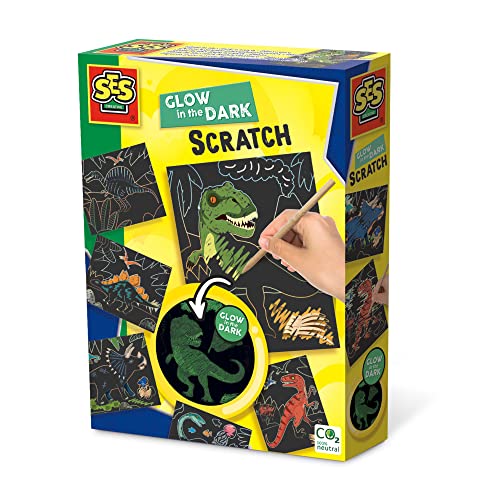 Ses Creative- Graffette Fosforescenti-Dinosauri, 14285