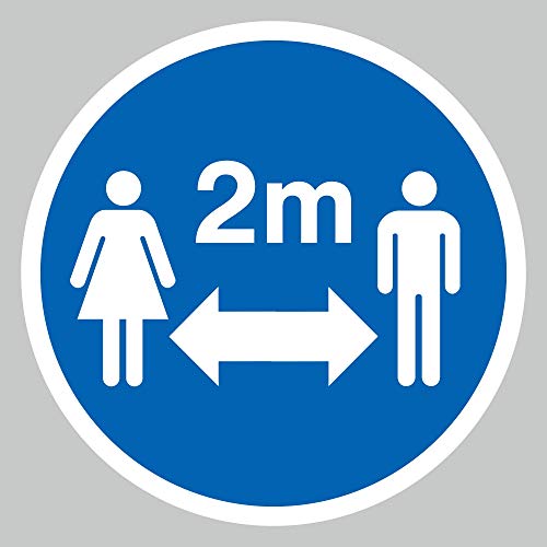 Vichingo Signs Keep 2M Distance Symbol Floor Graphic Sign - Pavimento In Vinile