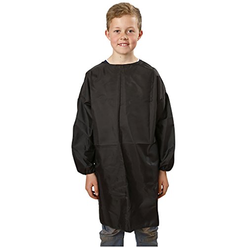 Grembiule Da Pittura, Misura 7-12 Anno, L: 81 Cm, Per Bambini, 1Pz, Nero