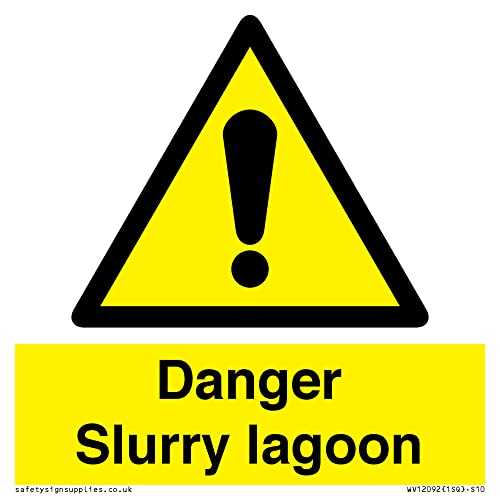 Danger Slurry Laguna Cartello - 100 X 100 Mm - S10
