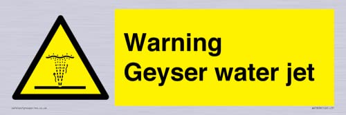 Segnale Di Avvertimento Geyser Water Jet – 300 X 100 Mm – L31
