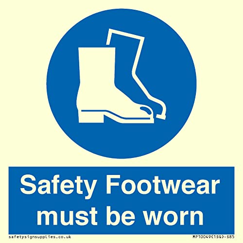 Safety Footwear Must Be Worn Sign - 85X85Mm - S85