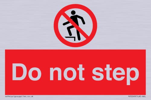 Cartello Do Not Step - 150 X 100 Mm - A6L
