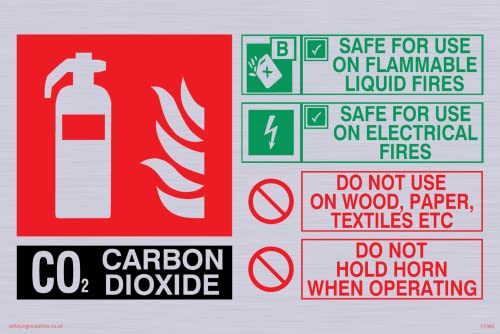 Questo Estintore Contiene Istruzioni Per L'Uso Di Anidride Carbonica Co2, 150 X 100 Mm, Formato A6L