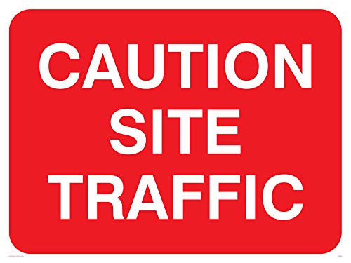 Viking Segni Pr568-A3L-Ac "Caution Sito Traffic Sign, Composito Di Alluminio, 300 Mm Altezza X 400 Mm Larghezza
