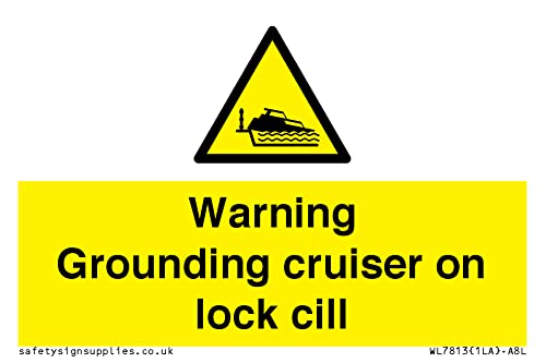 Segnale Di Avvertimento Messa A Terra Cruiser On Lock Cill – 75 X 50 Mm – A8L