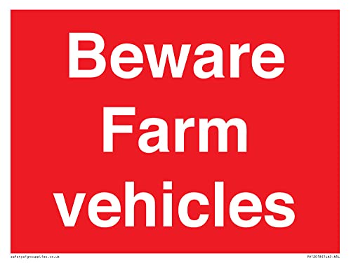 Beware Farm Vehicles, Cartello A5L, 200 X 150 Mm