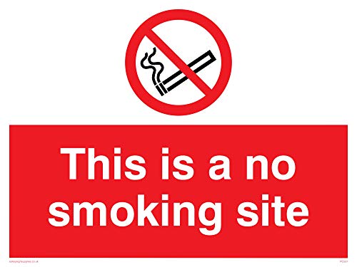 Viking Segni Pc537-A1L-Ac "Questo È Un Sito No Smoking Sign, Composito Di Alluminio, 600 Mm Altezza X 800 Mm Larghezza
