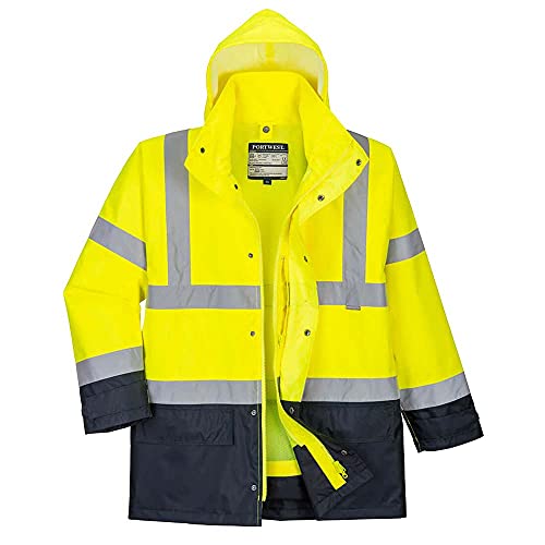 Portwest S768 Giacca Executive 5 In 1 Alta Visibilità, Giallo/Navy, Xs