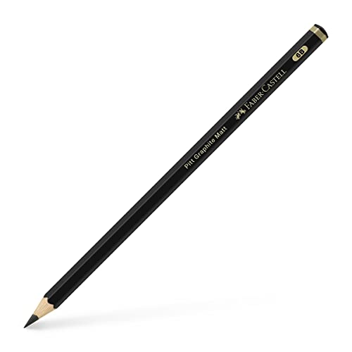 Faber-Castell 115206, Scatola 12 Matite Pitt Grafite Opaca, 6B, Nero