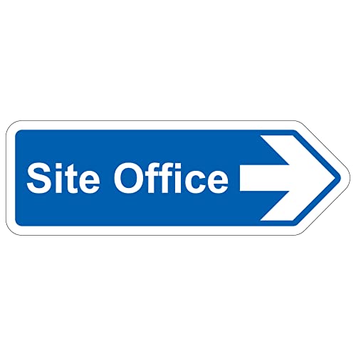 V Safety Segnale Di Sicurezza Sagomato – Site Office Arrow Right – 600 X 200 – 1 Mm In Plastica Rigida