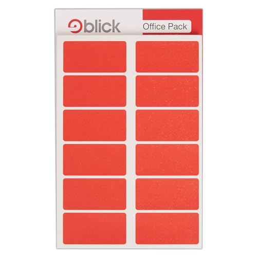 Blick Confezione Risparmio Di Etichette 25 X 50 Mm, 320 Per Confezione, Colore: Rosso