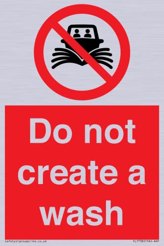 Cartello "Do Not Create A Wash", Formato A6P, 100 X 150 Mm