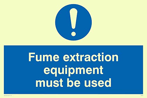 Viking Segni Mp300-A4L-P "Fume Extraction Attrezzature Deve Essere Utilizzato" Sign, Semirigida Photo Luminescent Plastica, 200 Mm Altezza X 300 Mm La