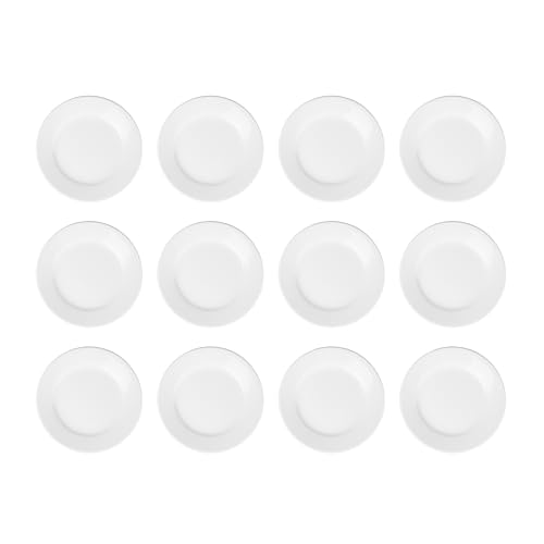Athena Hotelware, Servizio Di Piatti Con Bordo Ampio Da 20,3 Cm, In Porcellana Bianca, 12 Pz