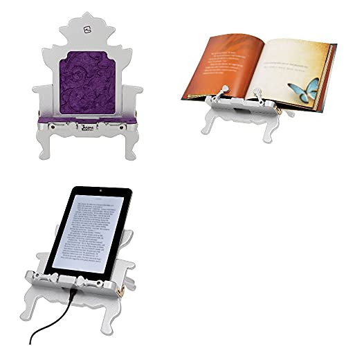 Gifts For Readers & Writers Trono Libreria Ipad, Tavoletta Supporto Prenotare Titolare, D'Argento